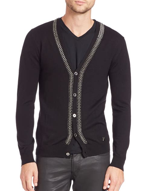 versace cardigan men